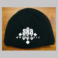 SKA Authentic čierna pletená čiapka stredne hrubá vo vnútri naviac zateplená, univerzálna veľkosť, materiálové zloženie 100% akryl